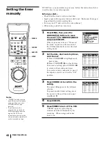 Preview for 42 page of Sony DHR-1000 Operating Instructions Manual