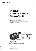 Preview for 1 page of Sony Digital 8 DCR-TRV120 Operating Instructions Manual