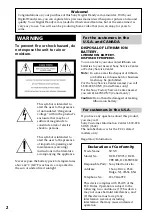 Preview for 2 page of Sony Digital 8 DCR-TRV730 Operating Instructions Manual