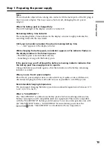 Preview for 13 page of Sony Digital 8 DCR-TRV730 Operating Instructions Manual