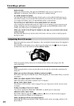 Preview for 20 page of Sony Digital 8 DCR-TRV730 Operating Instructions Manual