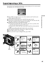 Preview for 47 page of Sony Digital 8 DCR-TRV730 Operating Instructions Manual