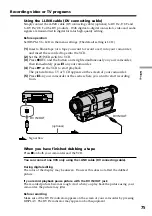 Preview for 75 page of Sony Digital 8 DCR-TRV730 Operating Instructions Manual