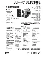 Preview for 1 page of Sony Digital Handycam DCR-PC100E Service Manual