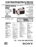 Sony Digital Handycam DCR-TRV10 Service Manual preview