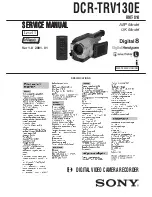 Preview for 1 page of Sony Digital Handycam DCR-TRV130E Service Manual