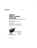 Sony Digital Handycam DCR-TRV510 Operating Instructions Manual preview