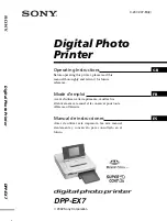 Sony Digital Photo Printer DPP-EX7 Operating Instructions Manual preview