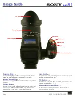 Preview for 4 page of Sony DIGITAL STILL CAMERA DSC-R1 Usage Manual