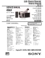 Sony Digital8 DCR-TRV410 Service Manual preview