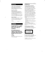 Preview for 2 page of Sony Discman D-150AN Operating Instructions Manual