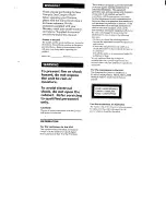 Предварительный просмотр 2 страницы Sony Discman D-240 Operating Instructions Manual