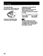 Предварительный просмотр 20 страницы Sony Discman D-828K Operating Instructions Manual