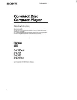 Sony Discman D-E300AN Operating Instructions Manual preview