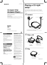 Sony Discman D-E303 Operating Instructions preview