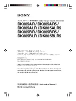 Sony DK805ALR Instruction Manual preview