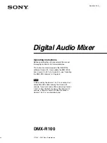 Preview for 1 page of Sony DMX-R100 Operating Instructions Manual