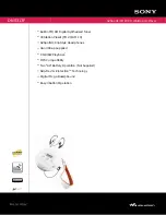 Preview for 1 page of Sony DNS313F - S2 Sports CD Walkman Specifications