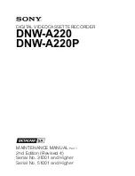 Preview for 1 page of Sony DNW-A220 Maintenance Manual