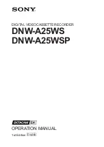 Sony DNW-A25WS Operation Manual предпросмотр