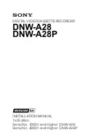 Preview for 1 page of Sony DNW-A28 Installation Manual