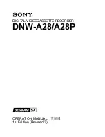 Preview for 1 page of Sony DNW-A28 Operation Manual