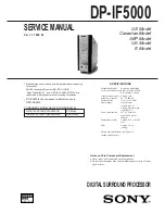 Sony DP-IF5000 Service Manual preview