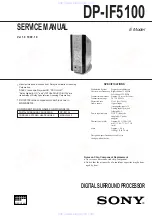 Предварительный просмотр 1 страницы Sony DP-IF5100 Service Manual