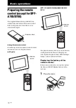 Предварительный просмотр 10 страницы Sony DPF-A710/A700 Handbook