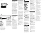 Preview for 1 page of Sony DPF-C1000 Important Information Manual