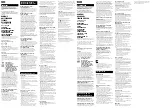 Preview for 2 page of Sony DPF-C1000 Important Information Manual