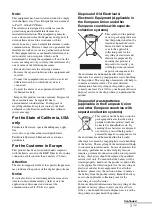 Preview for 3 page of Sony DPF D70 - Digital Photo Frame Operating Instructions Manual