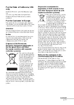 Preview for 3 page of Sony DPF D92 - LCD WVGA 15:9 Diagonal Digital Photo Frame Operating Instructions Manual