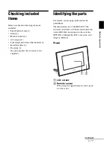 Предварительный просмотр 11 страницы Sony DPF D92 - LCD WVGA 15:9 Diagonal Digital Photo Frame Operating Instructions Manual