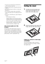 Preview for 16 page of Sony DPF D92 - LCD WVGA 15:9 Diagonal Digital Photo Frame Operating Instructions Manual