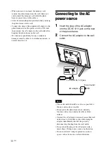 Preview for 18 page of Sony DPF D92 - LCD WVGA 15:9 Diagonal Digital Photo Frame Operating Instructions Manual