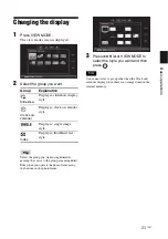 Предварительный просмотр 23 страницы Sony DPF D92 - LCD WVGA 15:9 Diagonal Digital Photo Frame Operating Instructions Manual