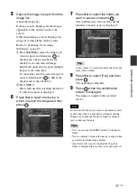 Предварительный просмотр 35 страницы Sony DPF D92 - LCD WVGA 15:9 Diagonal Digital Photo Frame Operating Instructions Manual