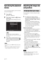 Предварительный просмотр 40 страницы Sony DPF D92 - LCD WVGA 15:9 Diagonal Digital Photo Frame Operating Instructions Manual