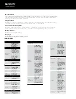 Предварительный просмотр 2 страницы Sony DPF-HD1000/B Specification Sheet