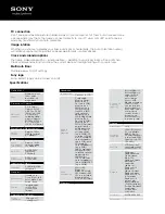 Предварительный просмотр 2 страницы Sony DPF-HD700/B Specification Sheet