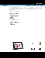 Preview for 1 page of Sony DPF-V1000 Specifications