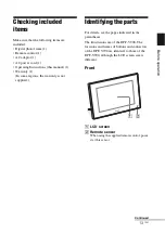 Предварительный просмотр 13 страницы Sony DPF-V900 - Digital Photo Frame Operating Instructions Manual