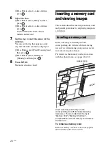 Предварительный просмотр 20 страницы Sony DPF-V900 - Digital Photo Frame Operating Instructions Manual