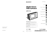 Sony DPP-F700 - Digital Photo Printer/frame Operating Instructions Manual предпросмотр