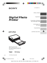 Sony DPP-FP30 Fall 2005 Instruction & Operation Manual preview