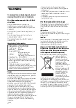 Preview for 2 page of Sony DPP-FP55 Operating Instructions Manual