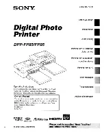 Sony DPP-FP85 Operating Instructions Manual предпросмотр