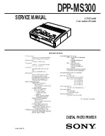 Sony DPP-MS300 Marketing Service Manual предпросмотр