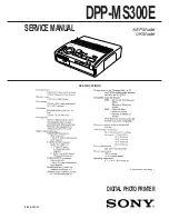 Предварительный просмотр 1 страницы Sony DPP-MS300E Service Manual